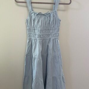 Aritzia Martine Poplin Midi Dress, Size XS, Dew Blue